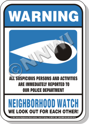 IPSS - Reflective Blue Eye, Police, Small Aluminum Sign
