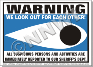 Neighborhood Watch Warning Decals - Sheriff