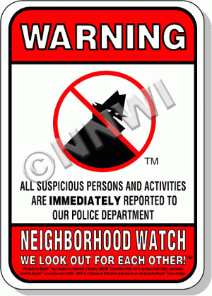 New - Reflective Neighborhood Watch Street Warning Signs